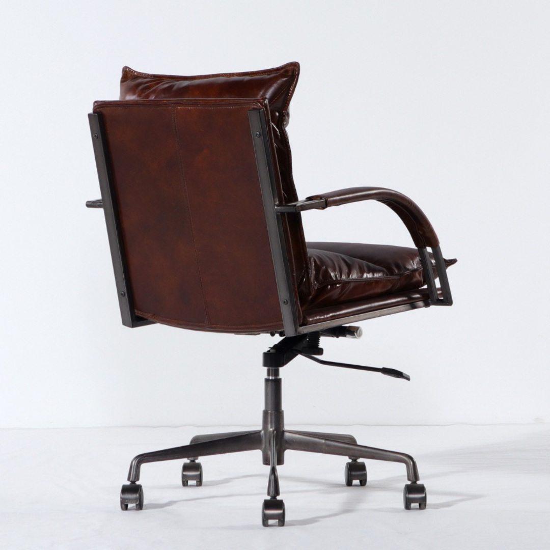 Hereford Vintage Leather Office Chair Height Adjustable image 3